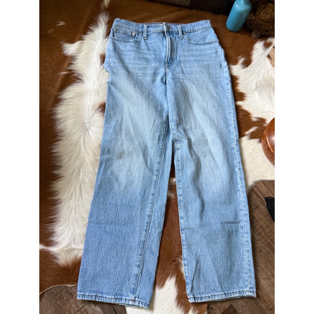 Madewell The Perfect Vintage Straight Jean Light Wash Denim High Rise 28